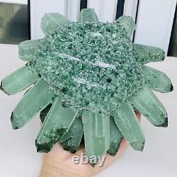 New Find Green Phantom Quartz Crystal Cluster Mineral Specimen Healing 3260G