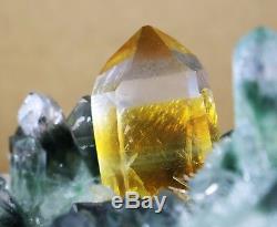 New Find Green Yellow Phantom Quartz Crystal Cluster Mineral Specimen Healing
