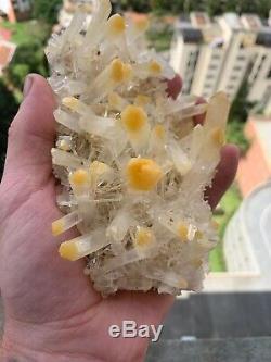 New Find Mango Quartz Cluster Boyaca Muzo Colombia Cabiche Halloysite Corona