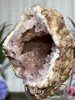 PINK AMETHYST GEODE Mineral Crystal Cluster Specimen Chakra Quartz Love Witch