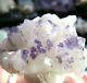Purple Cube Fluorite Mineral On Quartz Crystal Cluster Specimen Video Healing