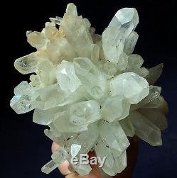 Phenomenal Rare Angels Peace Lemurian Quartz Cluster with Turquoise-Green