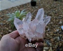 Pink Quartz Natural Cluster Crystal /Mineral 95x110mm