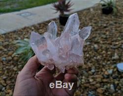 Pink Quartz Natural Cluster Crystal /Mineral 95x110mm