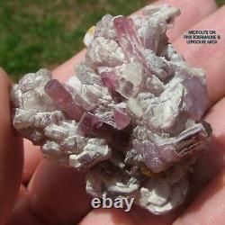 Pink Tourmaline Microlite Lepidolite Crystal Cluster Shigar Valley Pakistan