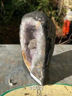Polished Amethyst Cluster Quartz Geode from Brazil (3 Lb 14 Oz)
