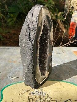 Polished Smokey Amethyst Cluster Quartz Geode from Brazil (2 Lb 13 Oz)