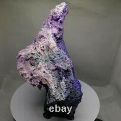 Purple AAA Botryoidal Chalcedony Grape Agate Crystal Cluster + Stand 1.8KG