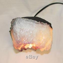 Purple Amethyst Electric Lamp 08 Cluster Quartz Crystal Natural & Pure One-Off
