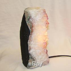 Purple Amethyst Electric Lamp 08 Cluster Quartz Crystal Natural & Pure One-Off