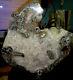 Quartz/amethyst Crystal Cluster Geode From Uruguay With Wooden Base