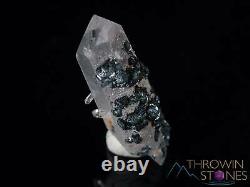 QUARTZ Raw Crystal Cluster w Specular HEMATITE Gift, Home Decor, Stones, 40102