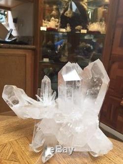 Quartz crystal cluster Mount Ida, Arkansas Museum Quality, 8x6in, private collect