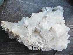 Quartz crystal cluster bed India Large 29x16x11 cms 5.611 Kilos true belief
