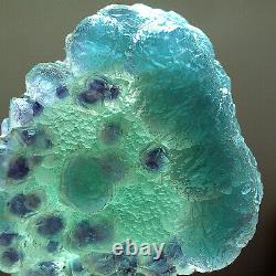 RAREST! ALIEN EYE GREEN BLUE ZONED FLUORITE Ball Crystal CLUSTER -Yaogangxian