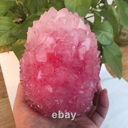 Rare Beautiful Rose Colored Quartz Crystal Cluster Specimen Healing Energy Stone