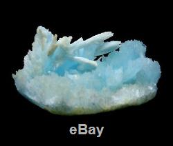 Rare! Natural Beauty Blue Aragonite Crystal Cluster Mineral Specimen/China