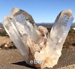 Rare Natural Clear Quartz Crystal Cluster 940 Gr Radionics Reiki Healing & More