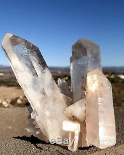 Rare Natural Clear Quartz Crystal Cluster 940 Gr Radionics Reiki Healing & More