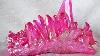 Rare Pink Angel Rainbow Aura Quartz Crystal Cluster