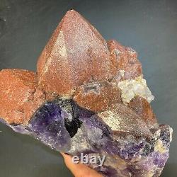 Red Hematite Amethyst Quartz Crystal Cluster Thunder Bay Canada Auralite 23
