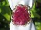Ruby Diamond Ring 14k Yellow Estate One Of A Kind Genuine Rough Crystal Cluster