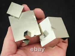 SEVEN! 100% Natural Entwined PYRITE Crystal Cubes! In a BIG Cluster Spain 561gr
