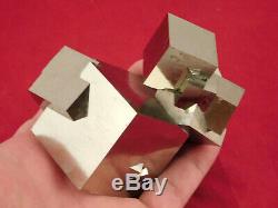 SEVEN! 100% Natural Entwined PYRITE Crystal Cubes! In a BIG Cluster Spain 599gr