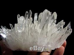 Sharp Barite Crystals On Clear Quartz Cluster Specimen