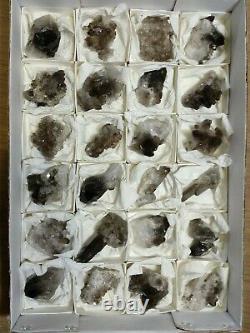 Smoky quartz cluster specimen flat, wholesale minerals lot, Brazil, 3.7kg