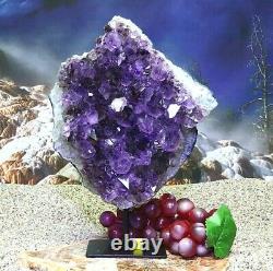 Spectacular Amethyst Crystal Cluster on Stand Natural Mineral Healing 3.03kg