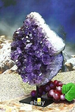 Spectacular Amethyst Crystal Cluster on Stand Natural Mineral Healing 3.03kg