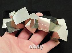 TEN! Nice and Natural Entwined PYRITE Crystal Cubes! In a BIG Cluster! 498gr