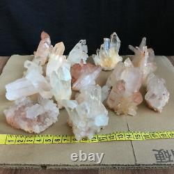 TQS02 a lot natural clear quartz cluster crystal healing Mineral random 4.4LB