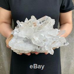 Top! 8.2LBS Clear Quartz Cluster Natural Crystal Mineral Specimen Healing