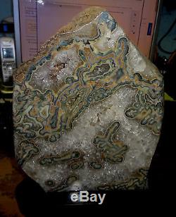 Uruguayan Amethyst/ Quartz Crystal Cluster Geode Uruguay Blue/green Agate