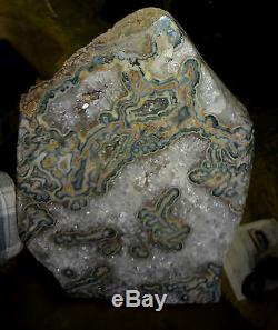 Uruguayan Amethyst/ Quartz Crystal Cluster Geode Uruguay Blue/green Agate