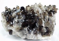 Very Large Smoky Quartz Crystal Cluster Mineral Brazil 4.16 KG