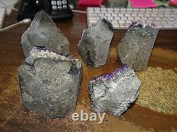 Wholesale Lot Of 5 Amethyst Crystal Cluster Geode From Uruguay Cathedral