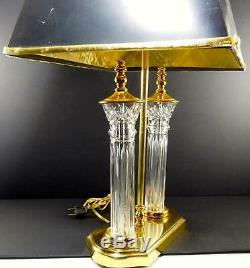 Wonderful Waterford Crystal Parkmore 25 2 Light Cluster Desk or Table Lamp