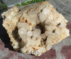 XL QUARTZ CRYSTAL CLUSTER OLD STOCK ARKANSAS 26.12lbs 15 WIDE AWESOME