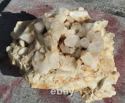 XL QUARTZ CRYSTAL CLUSTER OLD STOCK ARKANSAS 26.12lbs 15 WIDE AWESOME