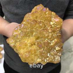 1.25kg Cluster De Citrine Naturelle Quartz Point Cristal Minéral Spécimen Gemme Xc9
