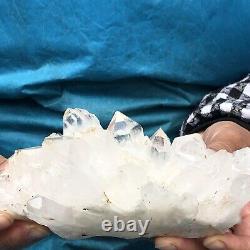 1.49lb Grande Pierre Naturelle De Guérison Des Spécimens En Cristal Blanc À Quartz