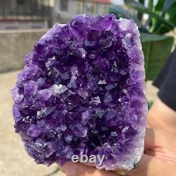 1.8LB Améthyste naturelle, spécimen de cristal de géode de quartz, guérison
