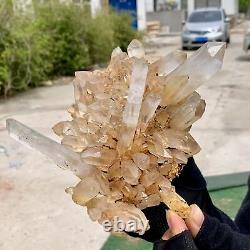 1.93LB Cluster de cristaux de quartz blanc naturel clair et magnifique