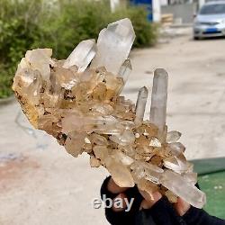 1.93LB Cluster de cristaux de quartz blanc naturel clair et magnifique