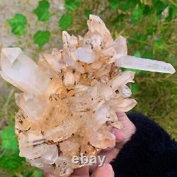 1.95LB Cluster de Cristal de Quartz Blanc Naturel Clair et Beau