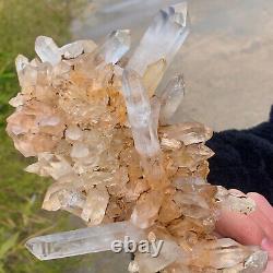 1.95LB Cluster de Cristal de Quartz Blanc Naturel Clair et Beau