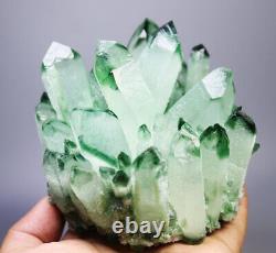 1.97lb Rare! Spécimens Minéraux Naturels De Cristal De Quartz Vert Béatifère